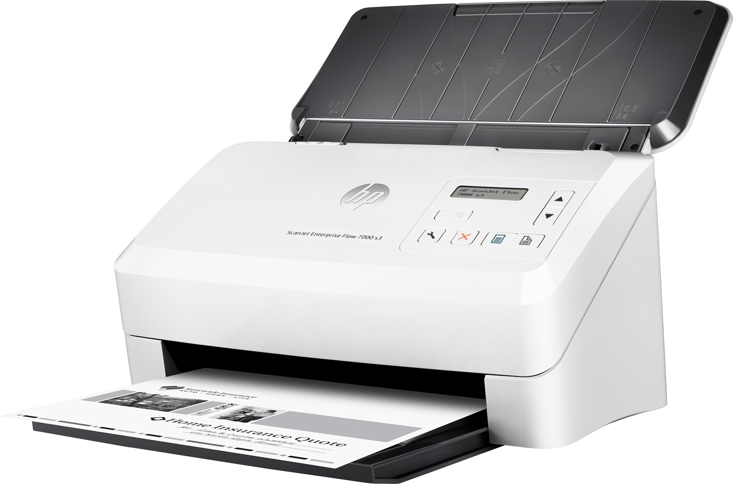 HP Scanjet Enterprise Flow 7000 S3 Scanner A Foglio 600 x 600 DPI A4 Bianco - 75 ppm, Scansione Fronte/Retro, Ciclo di Lavoro Fino a 7500 Pagine al Giorno