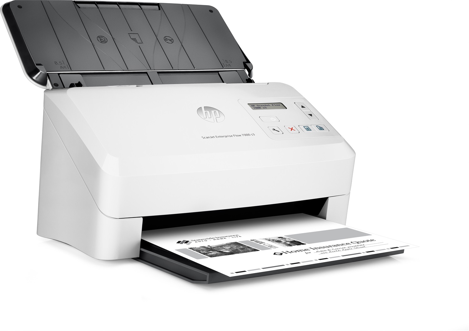 HP Scanjet Enterprise Flow 7000 S3 Scanner A Foglio 600 x 600 DPI A4 Bianco - 75 ppm, Scansione Fronte/Retro, Ciclo di Lavoro Fino a 7500 Pagine al Giorno