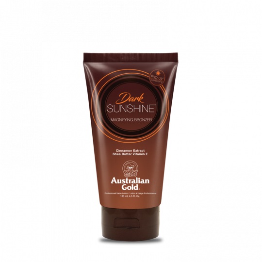 Australian Gold Dark Sunshine Magnifying Bronzer 130 ml - Cosmetico Solare con DHA, Tirosina, Henné e Caramello
