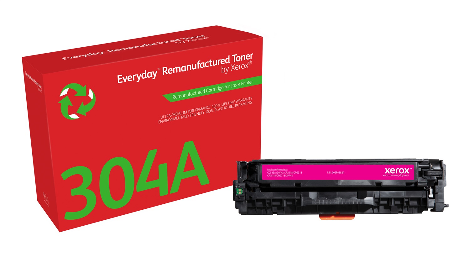 Xerox Everyday Toner rigenerato Magenta compatibile con HP 304A (CC533A/ CRG-118M), Capacità 2800 pagine