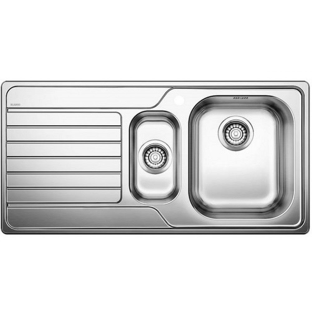 Blanco Dinas 6 S Lavello Incasso 100x50 cm in Acciaio Inox 18/10 con Gocciolatoio Sinistro e Accessori Inclusi