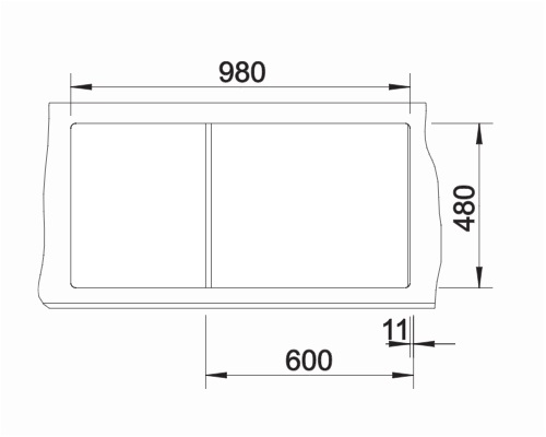 BLANCO ZIA 6 S Lavello 100x50 cm in Silgranit Bianco con 1 Vasca e 1/2 e Gocciolatoio Reversibile