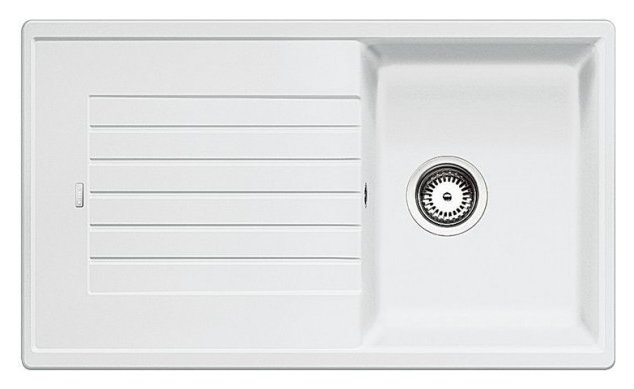 BLANCO ZIA 45 SL Lavello ad incasso in Silgranit Bianco con Gocciolatoio Reversibile - 86 x 50 cm