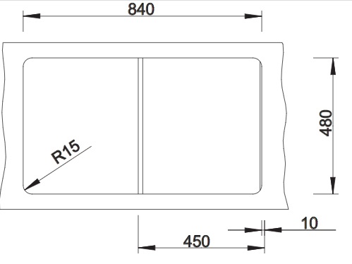 BLANCO ZIA 45 SL Lavello ad incasso in Silgranit Bianco con Gocciolatoio Reversibile - 86 x 50 cm
