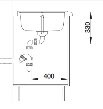 BLANCO ZIA 45 SL Lavello ad incasso in Silgranit Bianco con Gocciolatoio Reversibile - 86 x 50 cm