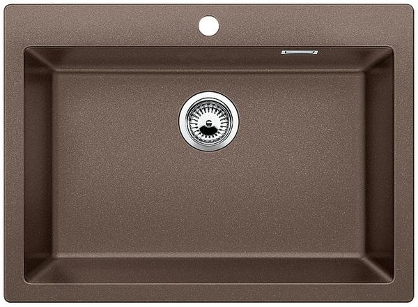 Blanco Pleon 8 Lavello Incasso in SILGRANIT® PuraDur® Caffè - 70 x 51 cm con Piletta e Sifone