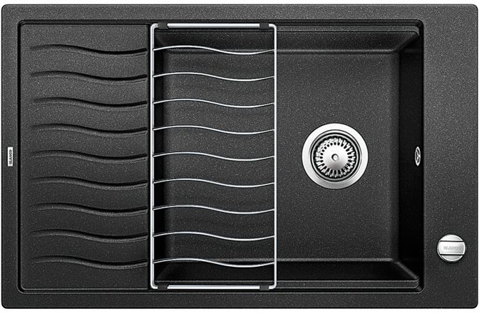 Blanco ELON XL 6 S Lavello Sopratop 1 Vasca Gocciolatoio Reversibile Antracite 780 x 500 mm