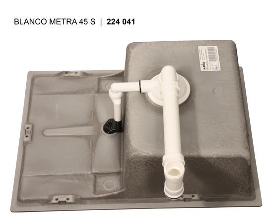 Blanco METRA 45 S Lavello Incasso 78 x 50 cm in Silgranit Grigio Roccia - 1 Vasca Gocciolatoio Reversibile