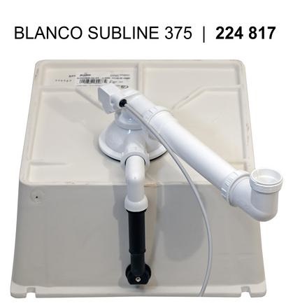 BLANCO SUBLINE 375-U Lavello Sottotop in Ceramica Porcellanata PuraPlus® - Magnolia - Dimensioni 414 x 456 mm - Profondità Vasca 185 mm - Base 60 cm