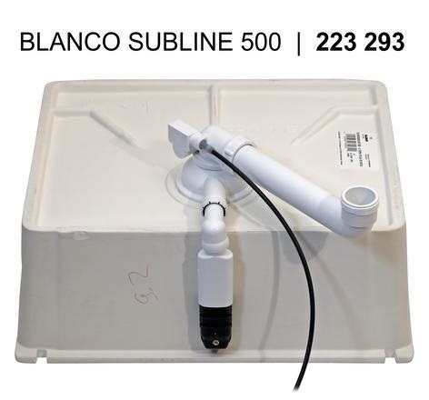 BLANCO SUBLINE 500-U Lavello Sottotop in Ceramica Porcellanata PuraPlus® - Magnolia Brillante - Dimensioni 543 x 456 mm - Incasso 490 x 386 mm - Profondità Vasca 185 mm