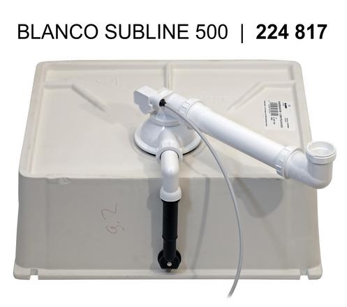 BLANCO SUBLINE 500-U Lavello Sottotop in Ceramica Porcellanata PuraPlus® - Magnolia Brillante - Dimensioni 543 x 456 mm - Incasso 490 x 386 mm - Profondità Vasca 185 mm