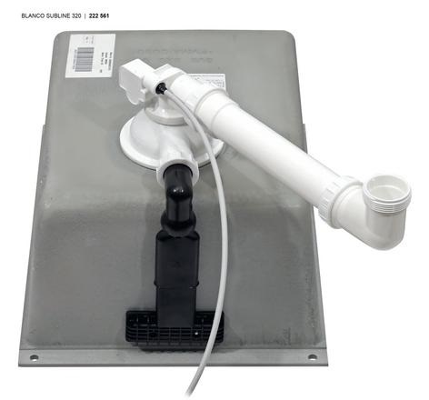 Blanco Subline 320-F Lavello Filotop Antracite 35 x 43 cm in Silgranit® PuraDur® con Piletta 3½