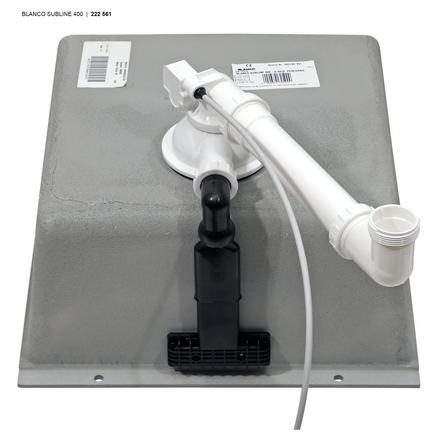 BLANCO SUBLINE 400-F Lavello Filotop 43 x 43 cm in Silgranit® Antracite con Piletta 3½