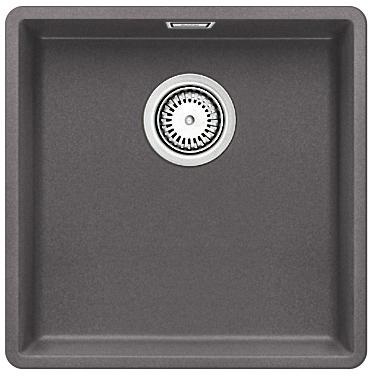 Blanco SUBLINE 400-F Lavello Sintetico Monovasca 427x427 mm Grigio Roccia Filotop con Piletta 3½