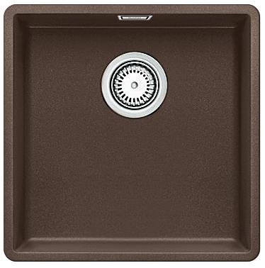 Blanco SUBLINE 400-F Lavello Filotop 43x43 cm in Silgranit® Caffè - Monovasca con Piletta 3½