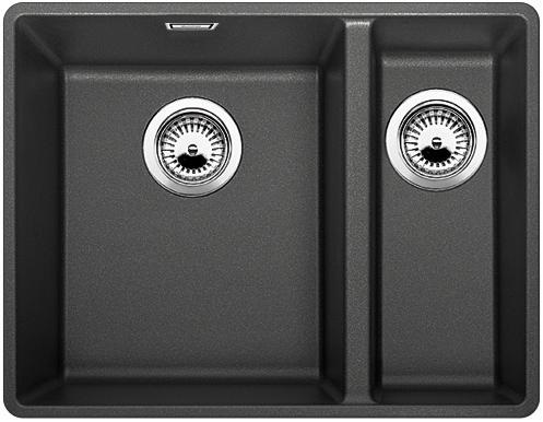 Blanco SUBLINE 340/160-F Lavello Filotop in Silgranit Antracite - 55.2 x 42.7 cm con Vasca Grande a Sinistra
