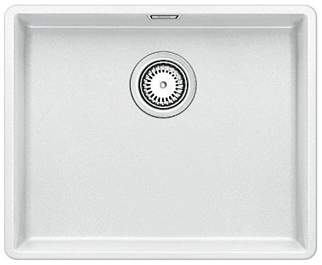 BLANCO SUBLINE 500-F Lavello Sintetico Filotop Bianco in Silgranit PuraDur - 53 x 43 cm - Base 60 cm - Profondità 190 mm - Piletta 3,5