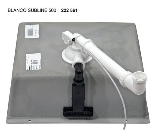 Blanco SUBLINE 500-F Lavello Sintetico Monovasca Filotop Caffè in Silgranit PuraDur - 527 x 427 mm, Profondità 190 mm, Base 60 cm