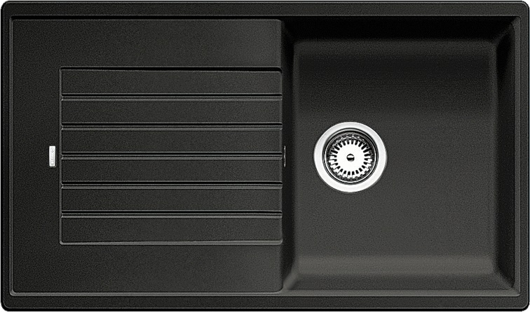 BLANCO ZIA 5 S Lavello Incasso 86x50 cm 1 Vasca Reversibile in Silgranit Antracite