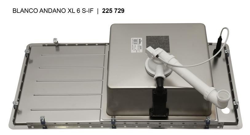 Blanco Andano XL 6 S-IF Lavello Semifilo/Filotop 100x50 cm in Acciaio Inox con Gocciolatoio Sinistro