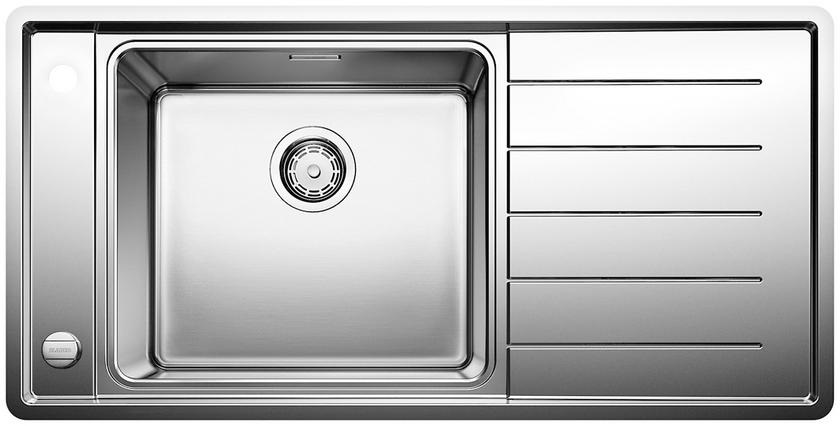 Blanco ANDANO XL 6 S-IF Lavello in Acciaio Inox 100x50 cm con Gocciolatoio Destro e Accessori Inclusi