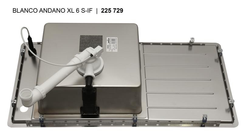 Blanco ANDANO XL 6 S-IF Lavello in Acciaio Inox 100x50 cm con Gocciolatoio Destro e Accessori Inclusi