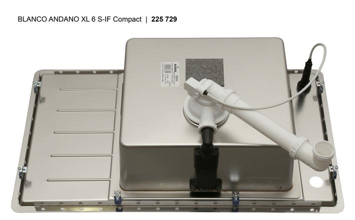 BLANCO ANDANO XL 6 S-IF Compact Lavello Inox 86x50 cm con Gocciolatoio Sinistro, Piletta da 3½