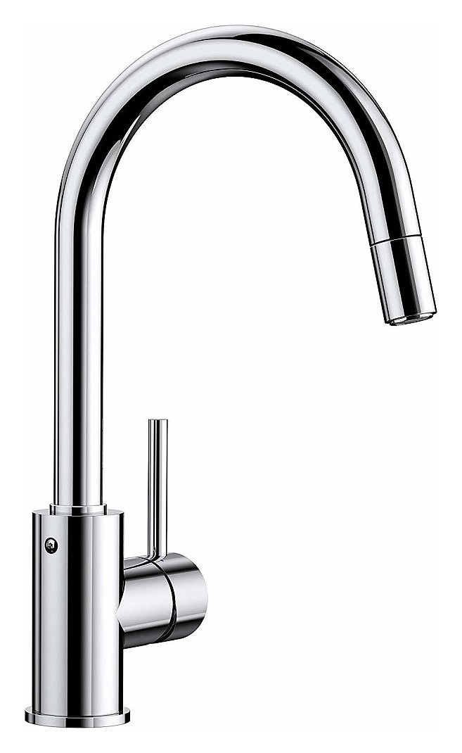 Blanco MIDA-S Miscelatore da Cucina Monocomando Cromato con Canna Alta e Doccetta Estraibile