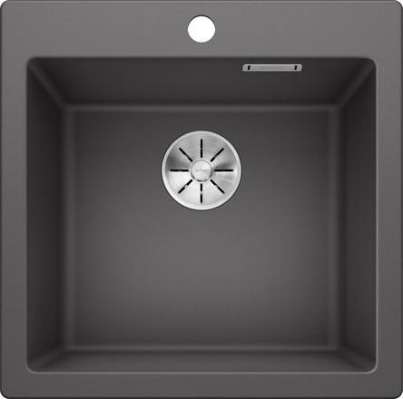 Blanco Pleon 5 Lavello Monovasca Grigio Roccia in Silgranit PuraDur - 515 x 510 mm, Profondità 220 mm, Base Sottolavello 50 cm