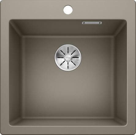 BLANCO PLEON 5 Lavello Monovasca Tartufo in Silgranit PuraDur - Dimensioni 515 x 510 mm, Profondità Vasca 220 mm, Base Sottolavello 50 cm