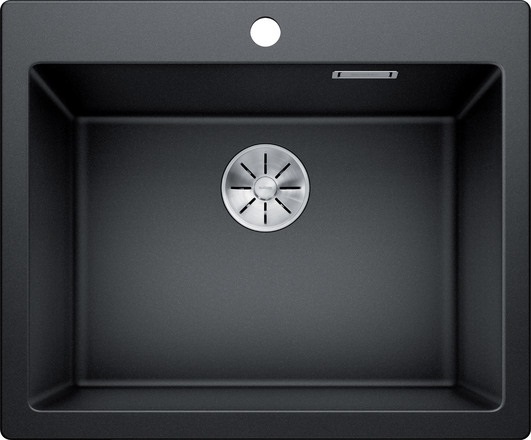 Blanco Pleon 6 Lavello Incasso Antracite in SILGRANIT® PuraDur® - Dimensioni 615 x 510 mm, 1 Vasca, con Piletta e Sifone