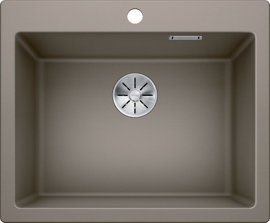 Blanco PLEON 6 Lavello Monovasca Tartufo in Silgranit PuraDur - Dimensioni 615 x 510 mm, Profondità Vasca 220 mm, Incasso 595 x 490 mm
