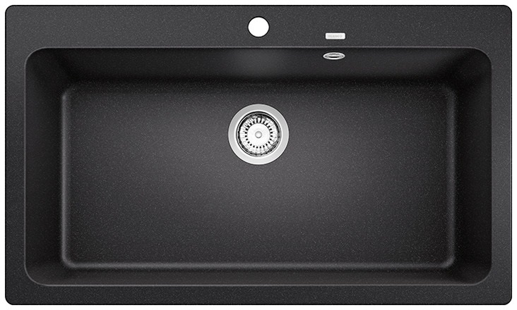 BLANCO NAYA XL 9 Lavello Incasso Antracite 86 x 51 cm in SILGRANIT® PuraDur® con Piletta, Sifone e Tappo a Cestello