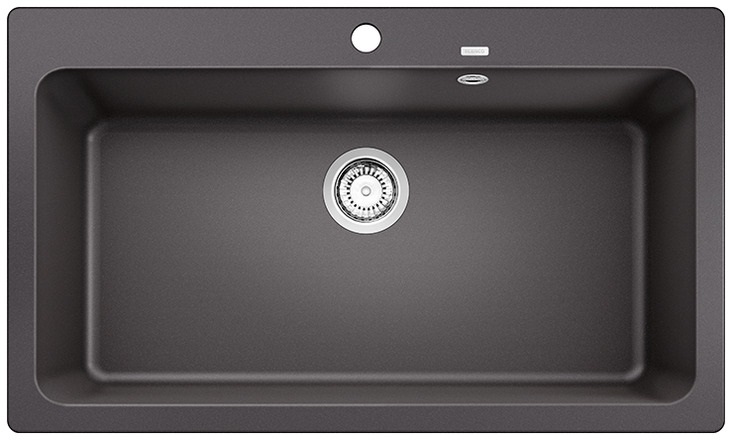 BLANCO NAYA XL 9 Lavello Incasso 86 x 51 cm in Grigio Roccia con Piletta e Sifone