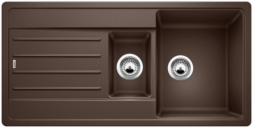 BLANCO LEGRA 6 S Lavello Incasso 100x50 cm Caffè con Gocciolatoio Reversibile in SILGRANIT®
