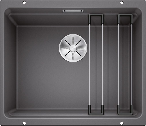 BLANCO ETAGON 500-U Lavello Sottotop Monovasca 53x46 cm Grigio Roccia - Base 60 cm - Profondità Vasca 20 cm - Piletta InFino®