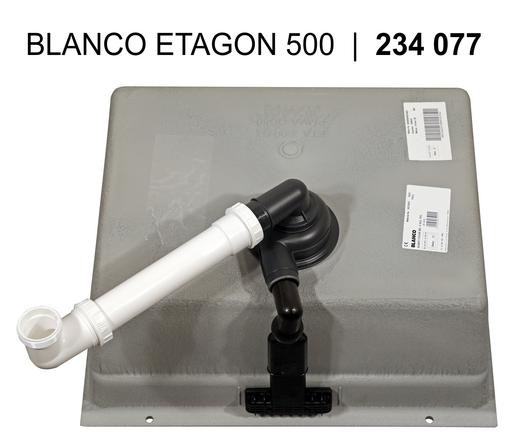 Blanco ETAGON 500-U Lavello Sottotop 53x46 cm Tartufo in SILGRANIT® PuraDur® con Piletta e Barre in Acciaio Inox