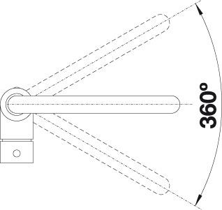 BLANCO MILI Miscelatore Cucina Monocomando Antracite con Canna Alta Girevole