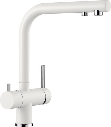 Blanco FONTAS II - Miscelatore a Tre Vie Bianco con Canna Girevole 360° e Comandi Separati per Acqua Filtrata