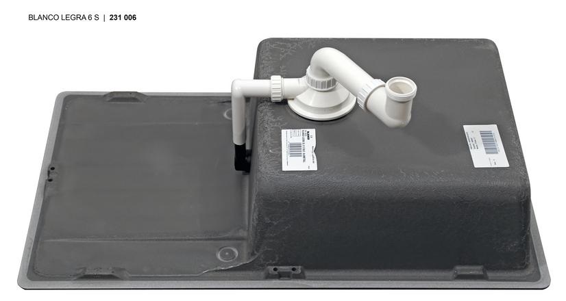 BLANCO LEGRA XL 6 S Lavello Incasso 1 Vasca con Gocciolatoio Reversibile in Silgranit Bianco - 860 x 500 mm