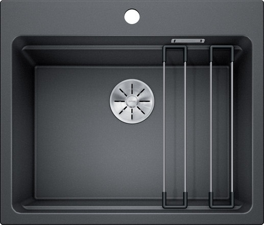Blanco ETAGON 6 Lavello Sintetico Sopratop Antracite 60x51 cm con 1 Vasca e Accessori in Acciaio Inox