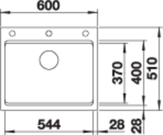 Blanco ETAGON 6 Lavello Sintetico Sopratop Antracite 60x51 cm con 1 Vasca e Accessori in Acciaio Inox