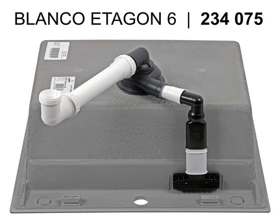 Blanco Etagon 6 Lavello Sintetico Sopratop Bianco 60x51 cm - 1 Vasca con Profondità 220 mm e Piletta InFino