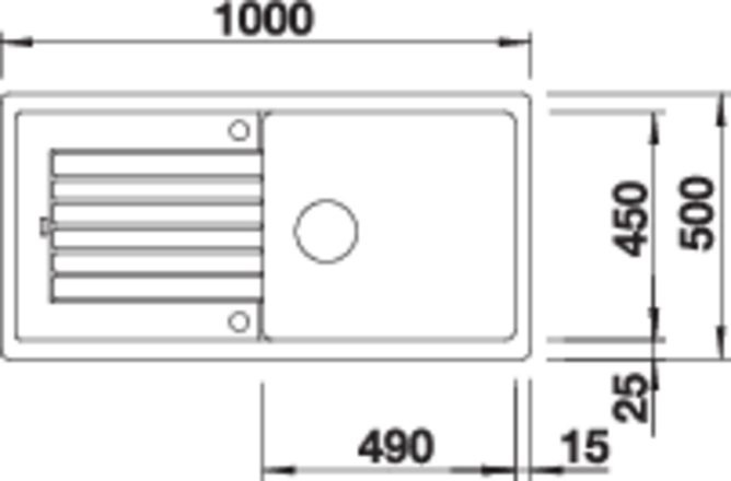 Blanco ZIA XL 6 S Lavello Nero in Silgranit con Gocciolatoio Reversibile 100x50 cm