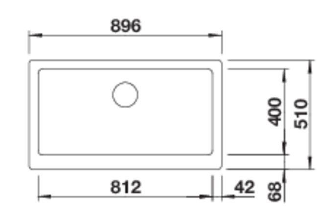 Blanco VINTERA XL 9-UF Lavello Monovasca Antracite 896x510 mm - Silgranit PuraDur - Incasso Filotop/Sottotop