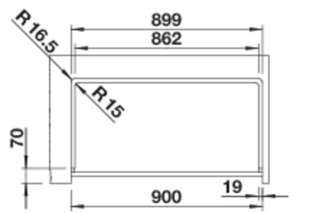 BLANCO VINTERA XL 9-UF Lavello 1 Vasca Filotop/Sottotop 90x51 cm Tartufo in Silgranit® PuraDur®