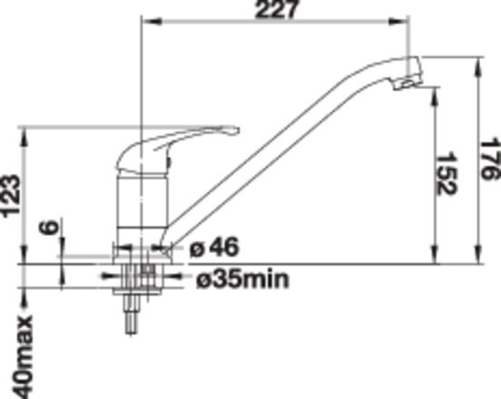 BLANCO DARAS Miscelatore Monocomando da Cucina in Silgranit® Nero - Girevole 360°, Cartuccia in Ceramica