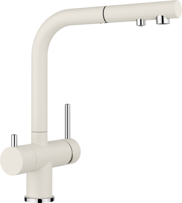 Blanco FONTAS-S II Miscelatore a 3 Vie Soft White con Doccetta Estraibile e Doppio Comando - Cod. 1526947