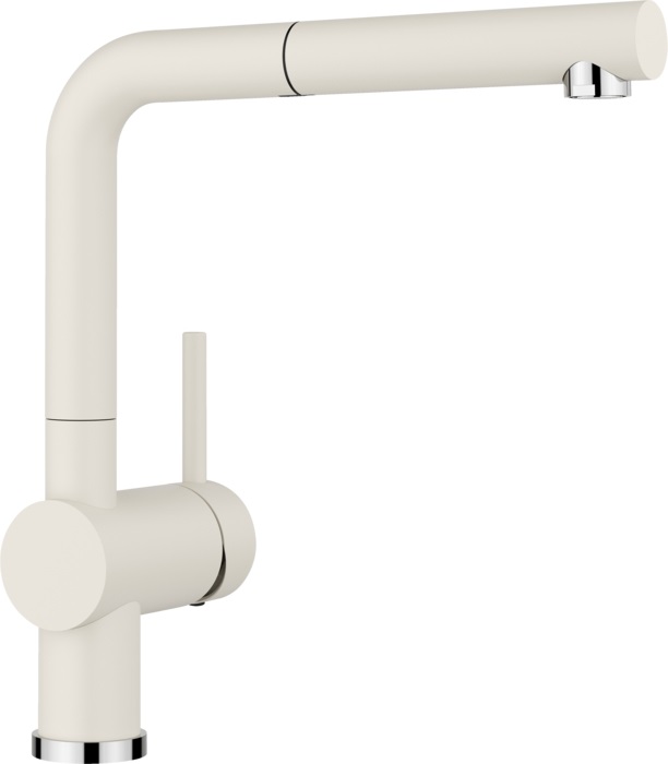 Blanco LINUS-S Miscelatore Cucina Soft White con Doccetta Estraibile e Canna Alta