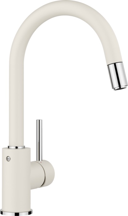 BLANCO MIDA-S Miscelatore da Cucina Monocomando con Canna Alta Girevole e Doccetta Estraibile - Finitura Soft White